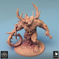 Photo de produit Tabletop 28mm Lord of the Print (LotP) 0 : Miniature Tabletop : Seigneur des Démons, Démon de la Corruption, Bête de l'Enfer avec bras tentaculaires, griffes et cornes, Monstre Boss (Colosse Ulcéré) (24_08_K)