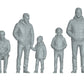 Photo de produit de modélisme diorama 2 : Ensemble de figurines de passants 3 - 7 figurines (h0_30)