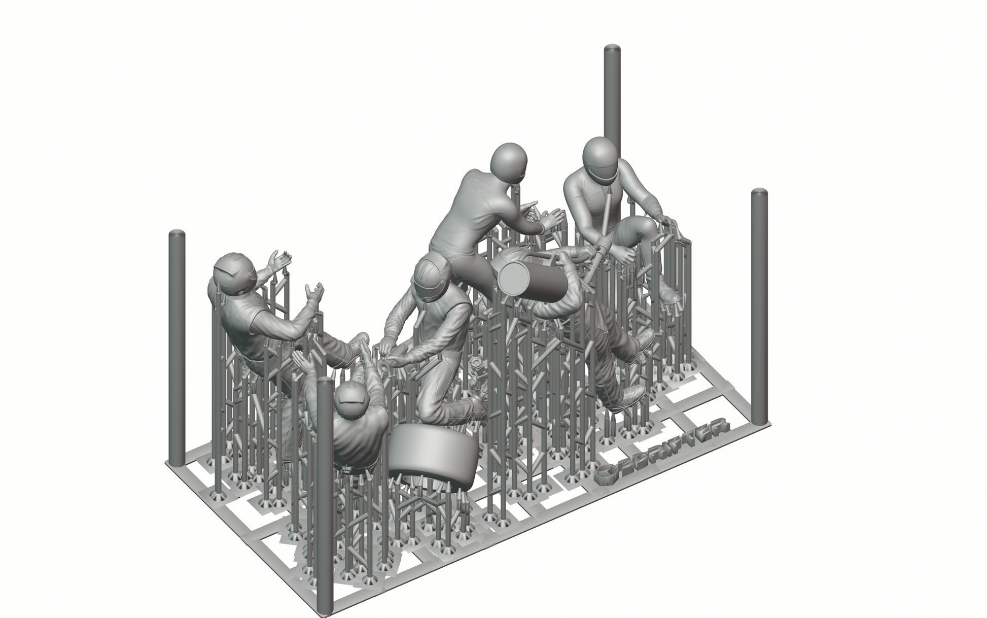 Photo du produit diorama et modélisme figurine miniature : Set Pit-Crew, 6 figurines