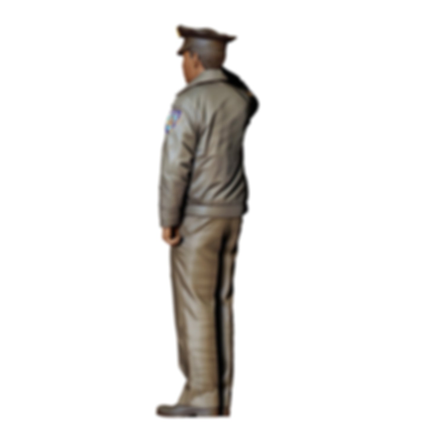 3DP Miniatures 2: Stehende Figur: Polizist mit Schlagstock, salutierend (Ref. Nr. 499)