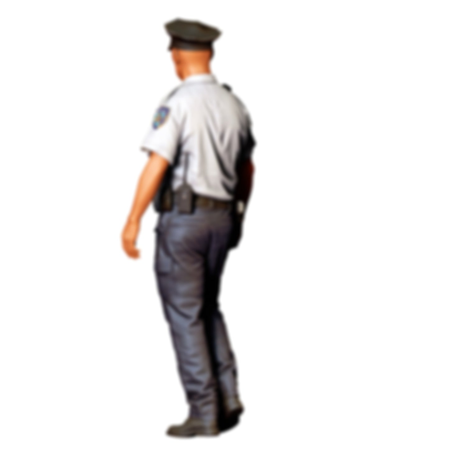 3DP Miniatures 2: Stehende Figur: Polizist mit Kappe & Dienstgürtel (Ref. Nr. 500)