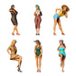 Diorama Figuren-Set: Pin-up und Promotion Models (Nr. S64) – STL-geprüfte Übersicht aller enthaltenen unbemalten Resinfiguren