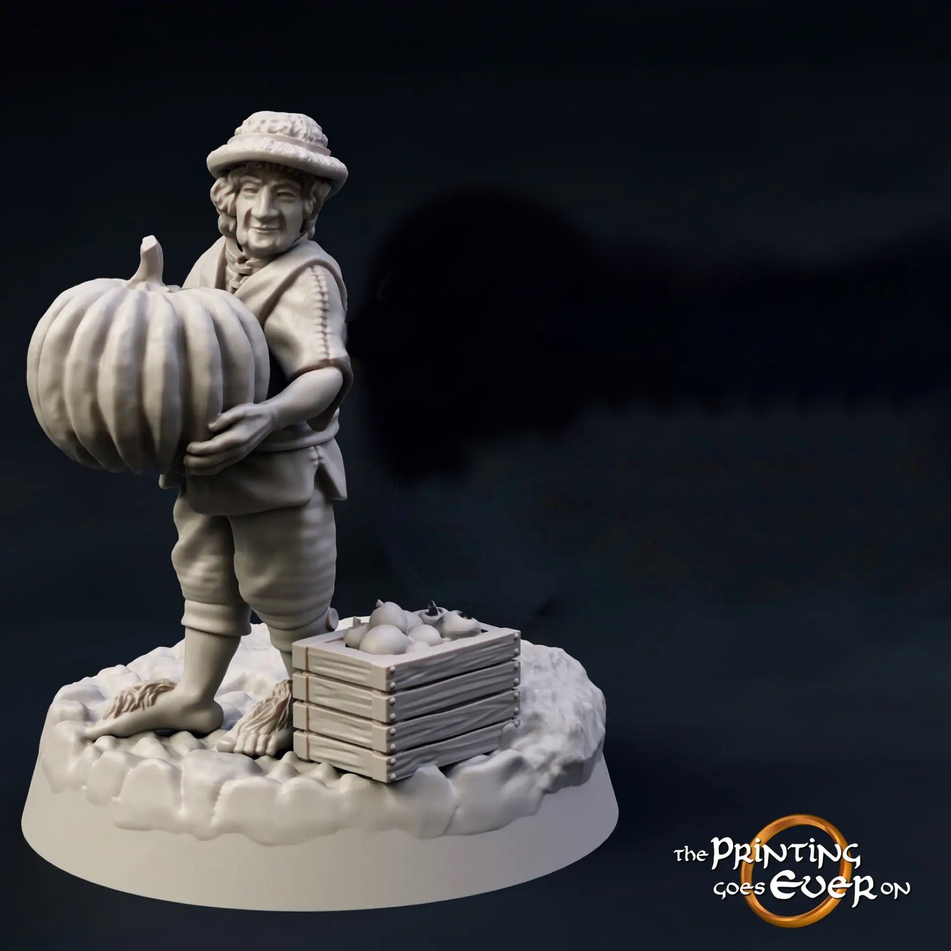 Photo de produit Tabletop 28mm The Printing Goes Ever On (TPGEO) 0 : Habitants médiévaux et clients de taverne : aubergiste, garde, chasseur, fermier, servante, invité, voyageur
