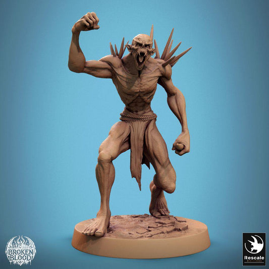 Photo du produit Tabletop 28mm Lord of the Print (LotP) 0 : Miniature Tabletop : Berserker Ghoul Sauvage - Enfant du démon, bête infernale hurlante, abomination de corps à corps (24_11_B39)