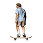 Photo produit de modélisme de diorama 3 : figurine debout : skateboardeur aux genoux fléchis sur un skateboard (réf. n° 528)