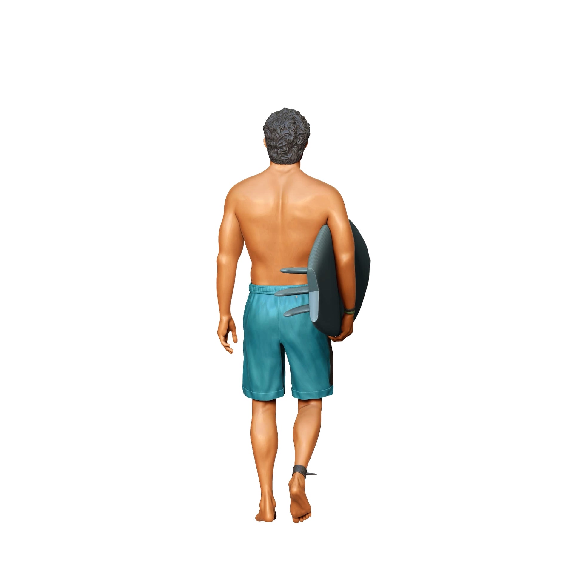 Photo du produit Diorama et modélisme Figurine miniature : Surfer sur la vague : Surfer avec planche de surf sur la plage