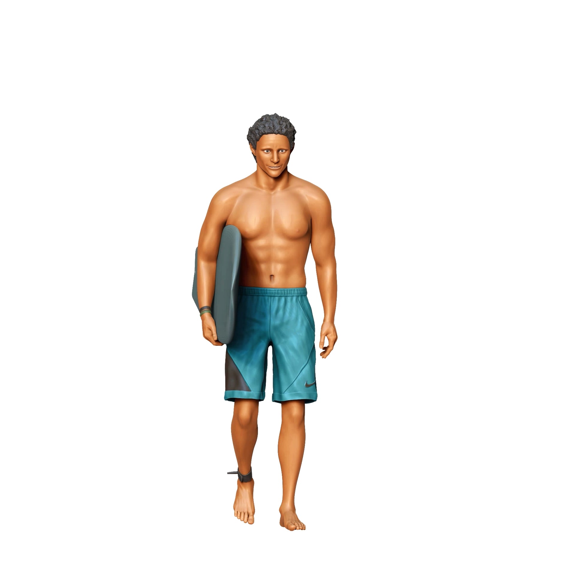Photo du produit Diorama et modélisme Figurine miniature : Surfer sur la vague : Surfer avec planche de surf sur la plage