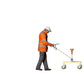 Photo du produit 0 : Ouvrier de la route avec un véhicule de mesure : Géomètre sur le chantier