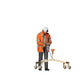 Photo du produit 0 : Ouvrier de la route avec un véhicule de mesure : Géomètre sur le chantier