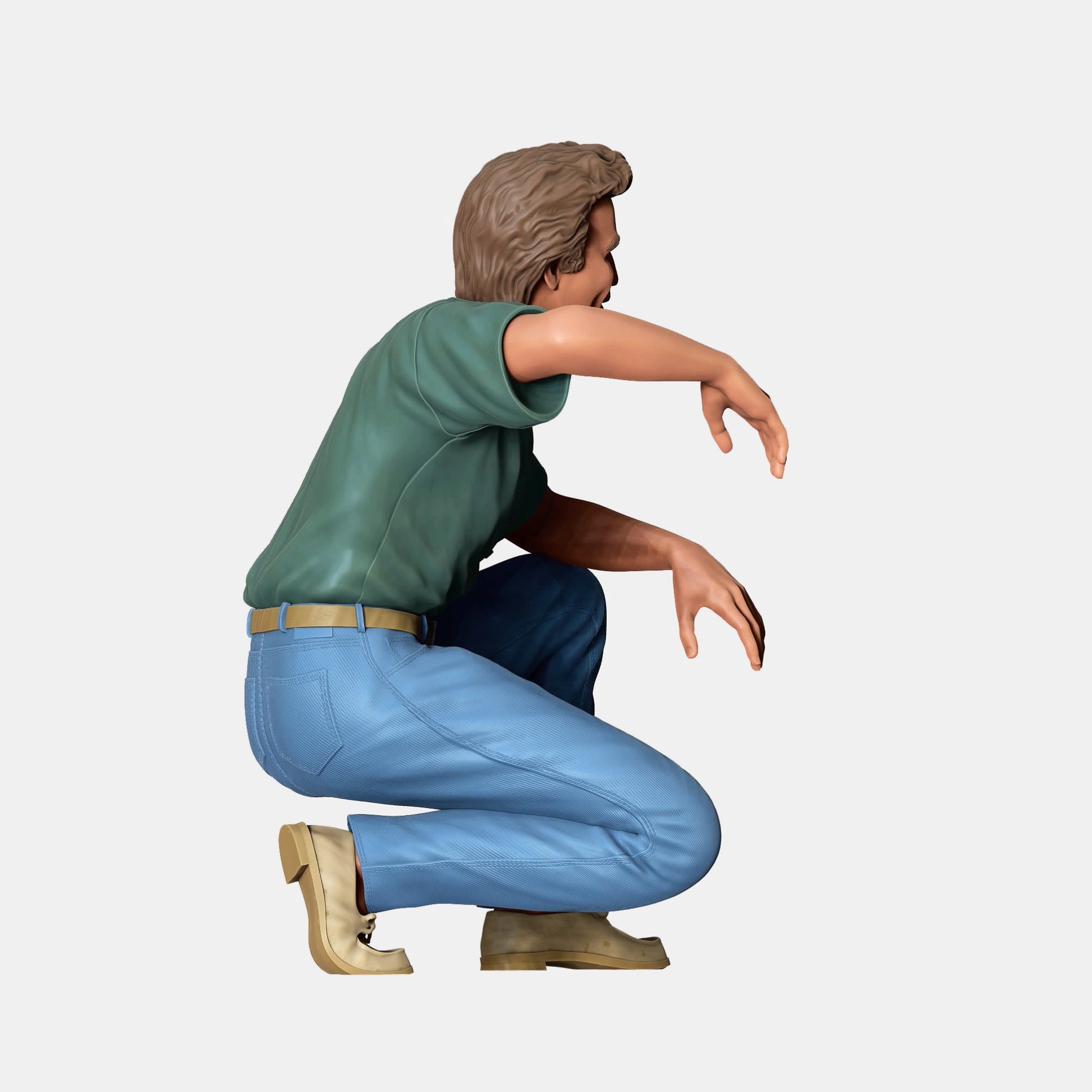 Photo du produit Diorama et modélisme Figurine miniature : Homme assis en jeans : Type cool
