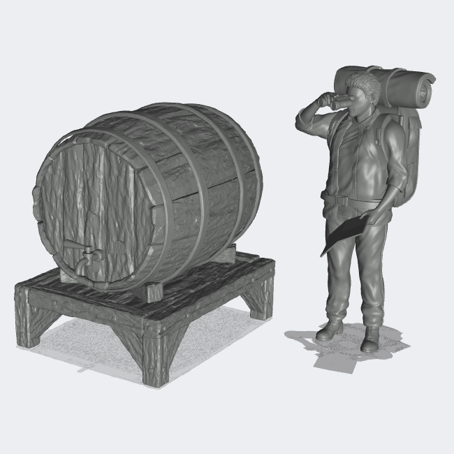 Photo de produit Miniature Meubles, Décoration Diorama et Modélisme 0 : Stockage et Rangement : Fût de bière
