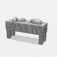 Photo du produit Miniature Mobilier, Décoration Diorama et Modélisme 0 : Dans la cuisine : Table à manger dressée avec du pain pour la cuisine ou la salle à manger (Réf. 45D)