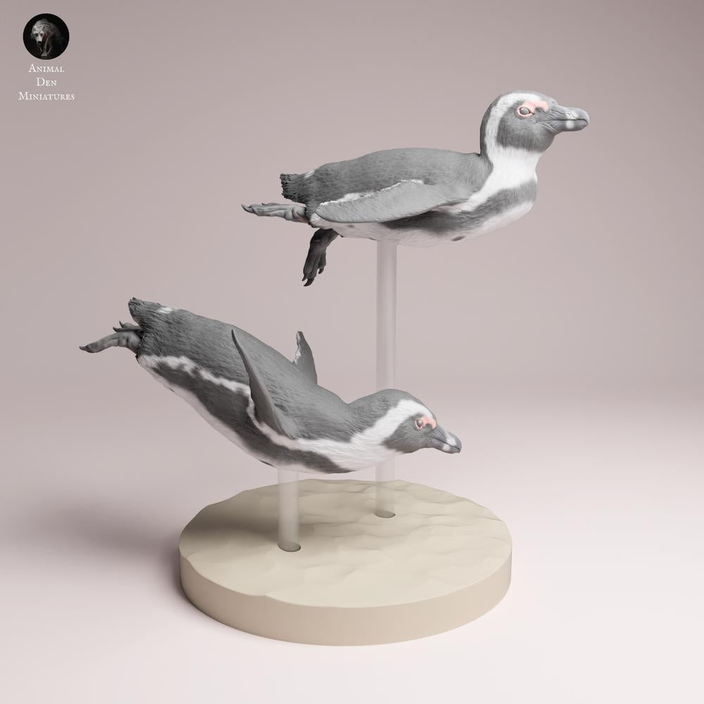 Photo de produit Tabletop 28mm Lord of the Print (LotP) 3 : Figurine d'animal : Pingouin à lunettes - nageant (26_02_04)