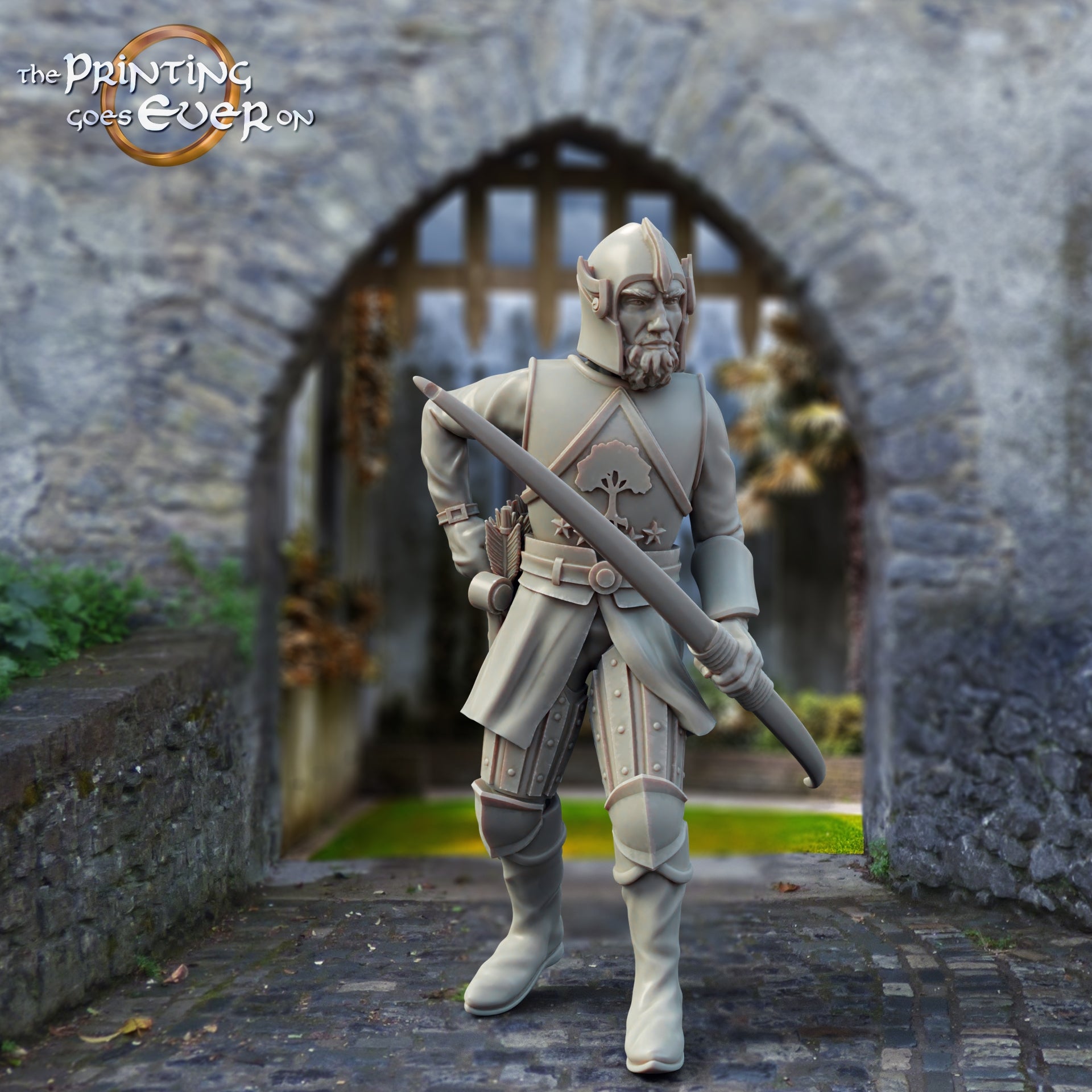 Photo du produit Tabletop 28mm The Printing Goes Ever On (TPGEO) 0 : Garde et archers : Troupe de chevaliers médiévaux - Guerriers de la ville blanche