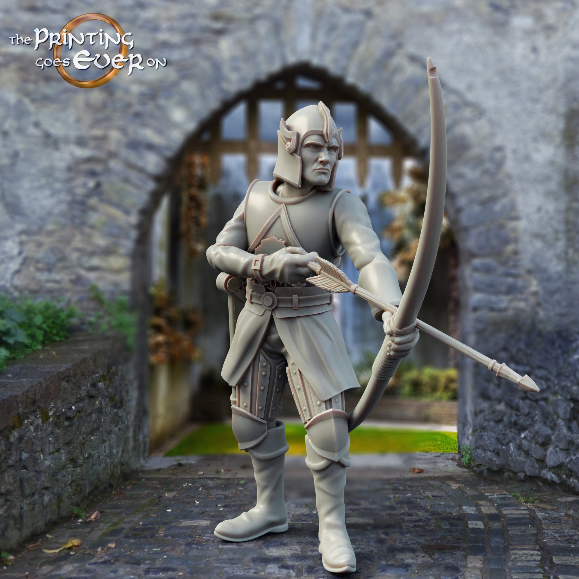 Produktfoto Tabletop 28mm The Printing Goes Ever On (TPGEO)  0: Bogenschützen von Gonthan: Mittelalterliche Ritter - Krieger der weißen Stadt