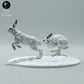 Photo produit figurine animale Animal Den Miniatures 0 : figurine animale polaire : lièvres des neiges - en course (23_01_16)