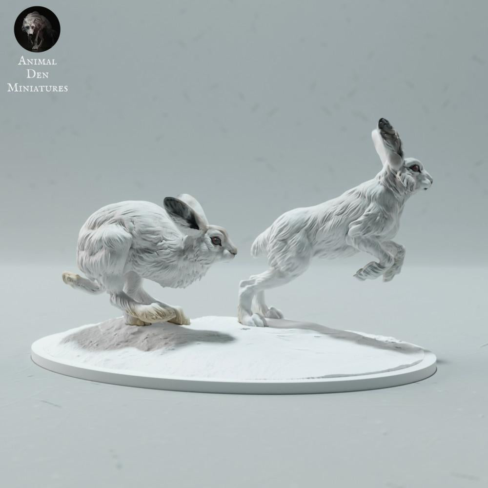 Photo de produit figurine animale Animal Den Miniatures 2 : Figurine animale Polar : lièvres variables - courant (23_01_16)