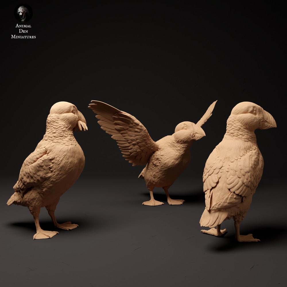 Produktfoto Tierfigur Animal Den Miniatures 0: Meeresvogel Tierfigur: Atlantische Papageitaucher (24_01_59)