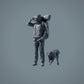 Figur d'animal de compagnie : chien courant - Border Collie (a008)