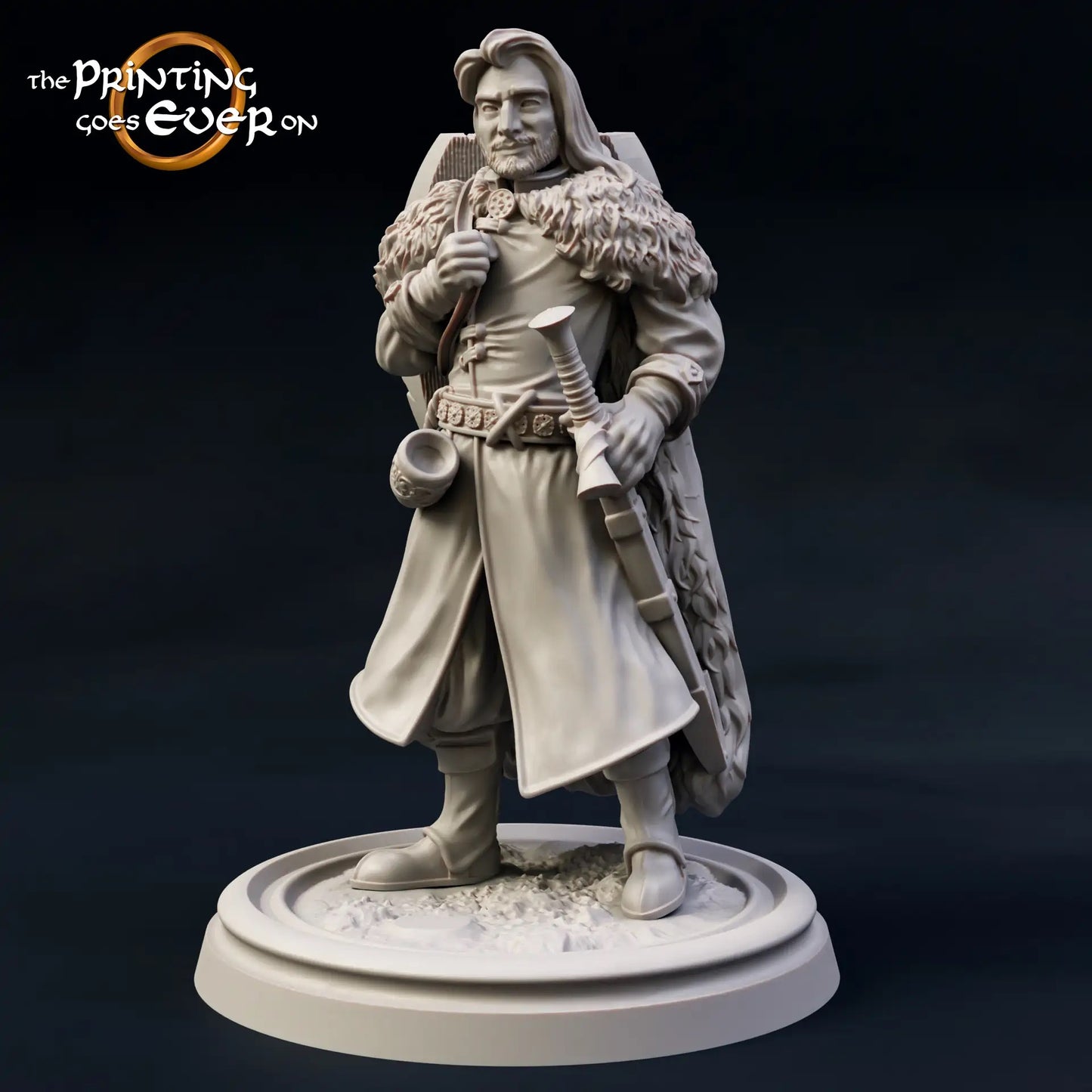 Photo de produit Tabletop 28mm The Printing Goes Ever On (TPGEO) 0: 9 héros en pose de marche : compagnons humains, elfes, nains et hobbits - Voyageurs