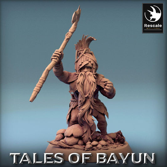 Image du produit Tabletop 28mm Lord of the Print (LotP) 0 : Miniature de Tabletop : Porteur de lance nain, chef de tribu, chaman, chef berserker (24_01_A1)