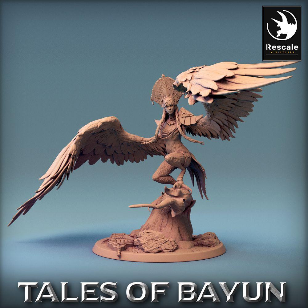 Photo de produit Tabletop 28mm Lord of the Print (LotP) 0 : Miniature Tabletop : Harpyie Harpy - guerrière ailée, reine des harpies, modèle de boss (24_01_I7)
