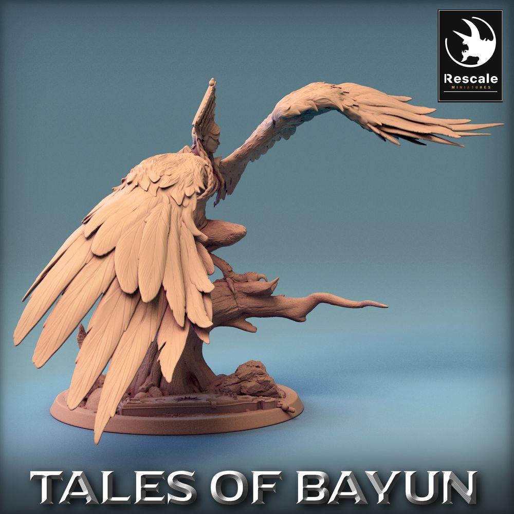 Photo de produit Tabletop 28mm Lord of the Print (LotP) 0 : Miniature Tabletop : Harpyie Harpy - guerrière ailée, reine des harpies, modèle boss (24_01_I7)