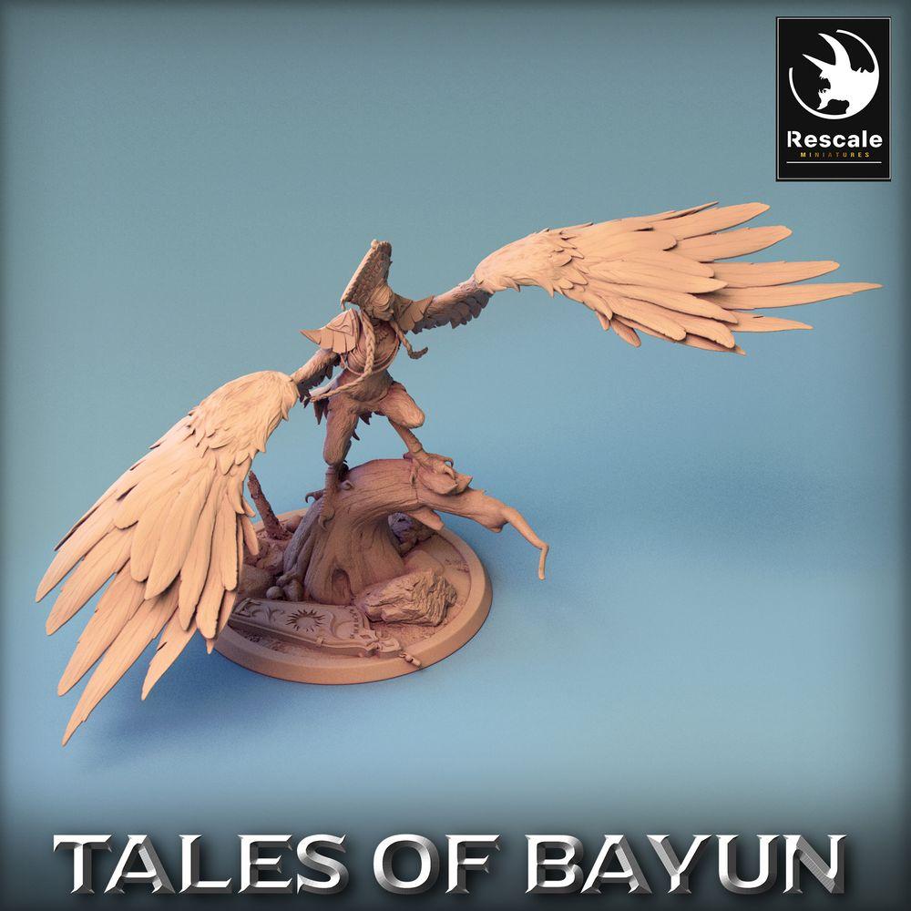 Photo de produit Tabletop 28mm Lord of the Print (LotP) 0 : Miniature Tabletop : Harpie - guerrière ailée, reine des harpies, modèle de boss (24_01_I7)