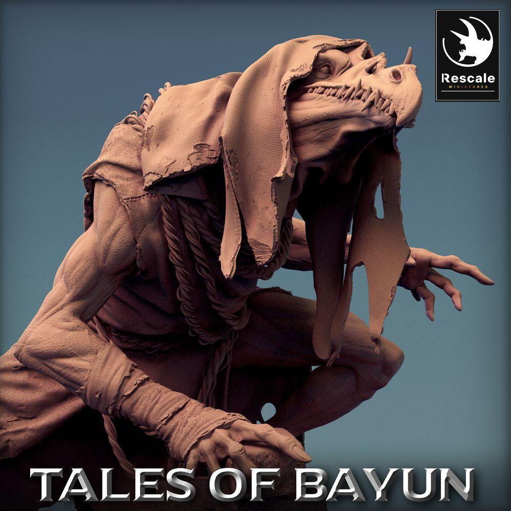 Photo de produit Tabletop 28mm Lord of the Print (LotP) 0 : Miniature Tabletop : Kikimora Chasseur de Goules, Cultiste des Ombres, Homme Corbeau, Boss de Donjon (24_01_E3)
