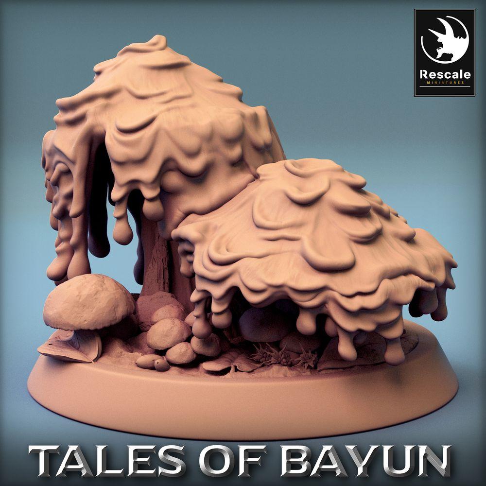 Photo de produit Tabletop 28mm Lord of the Print (LotP) 0 : Miniature Tabletop : Monstre champignon, Être spore - Terrain de dispersion de champignon, Marqueur d'objectif (24_01_B)