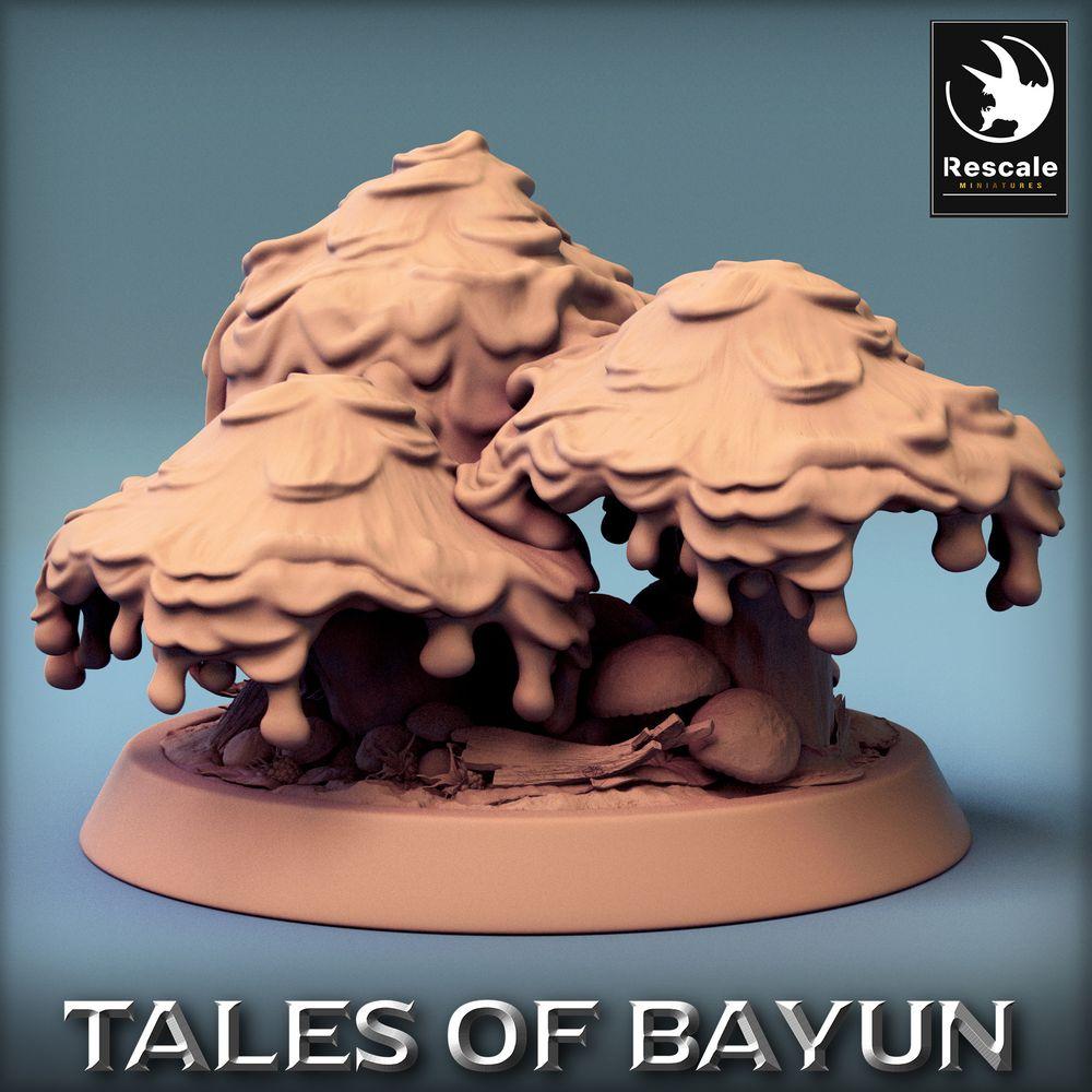 Image de produit Tabletop 28mm Lord of the Print (LotP) 0 : Miniature Tabletop : Monstre champignon, créature de spores - Terrain de dispersion de champignons, marqueur d'objectif (24_01_B)
