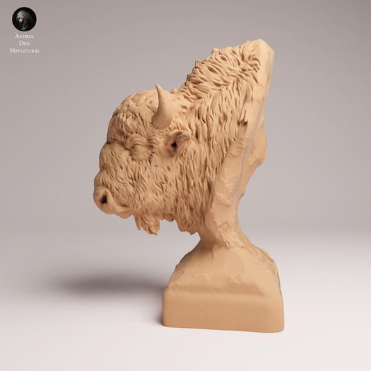 Photo produit 0 : figurine d’animal sauvage : bison américain - buste (25_09_06)