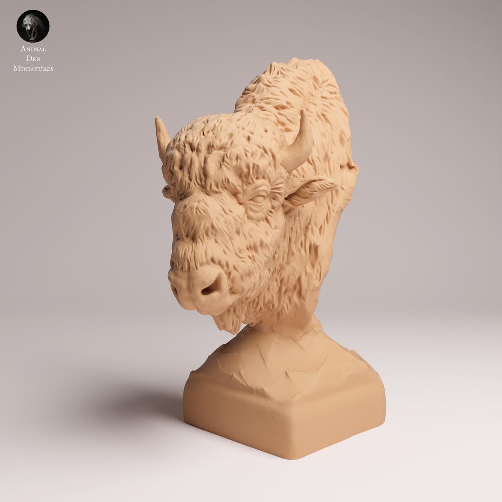 Photo produit 1 : figurine d’animal sauvage : bison américain - buste (25_09_06)
