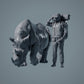 Rhinocéros africain - Animaux de la savane (23_02_06)