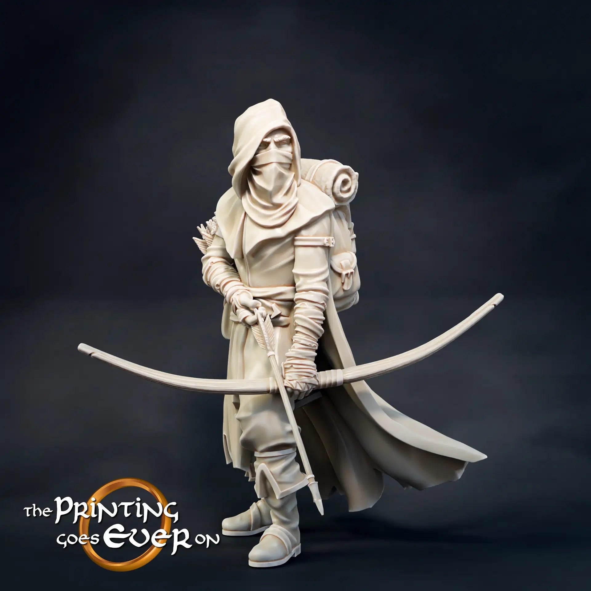 Photo du produit Tabletop 28mm The Printing Goes Ever On (TPGEO) 0 : Ranger du Nord : Ranger des terres forestières avec épée, lance et arc