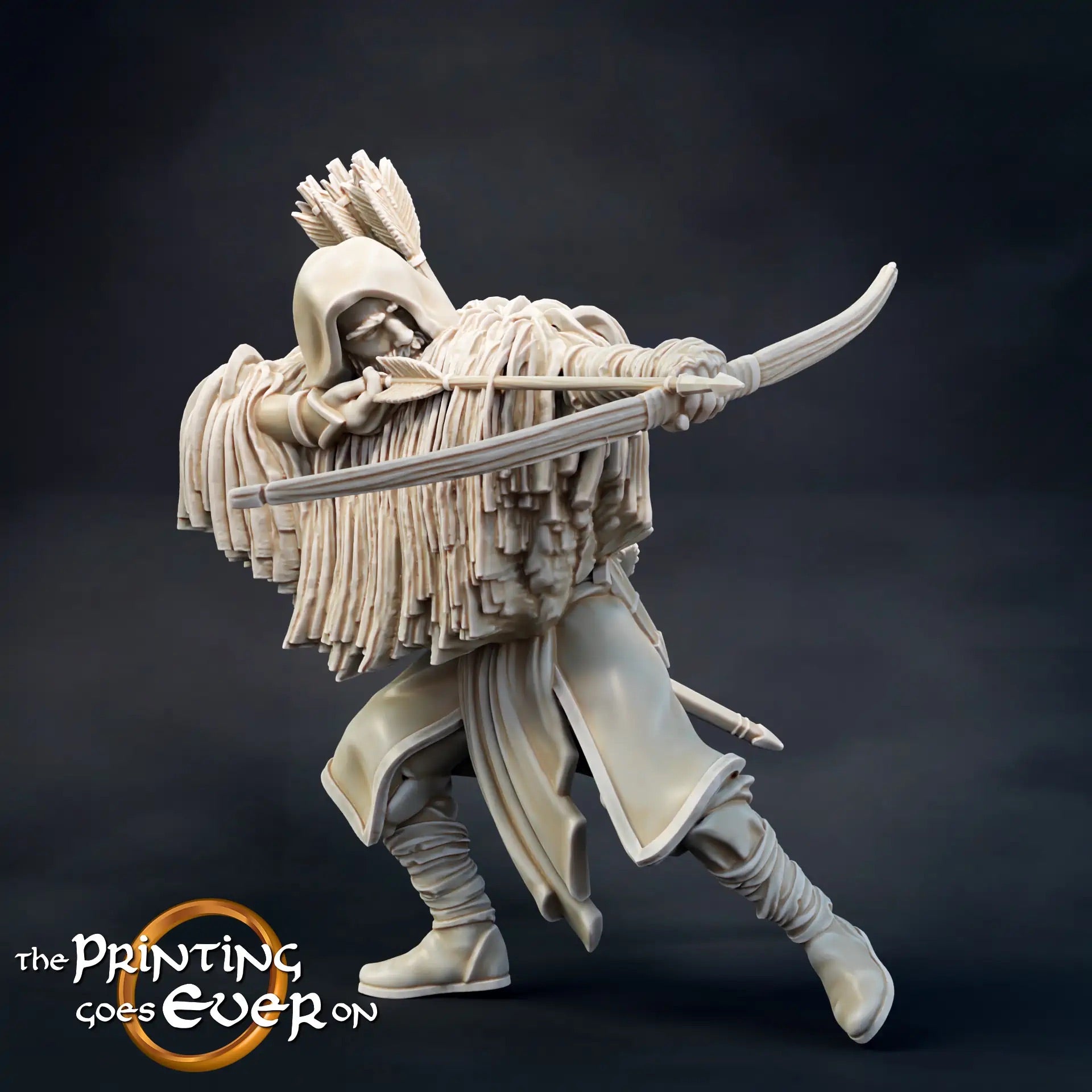 Photo du produit Tabletop 28mm The Printing Goes Ever On (TPGEO) 0 : Ranger du Nord : Ranger des terres forestières avec épée, lance et arc
