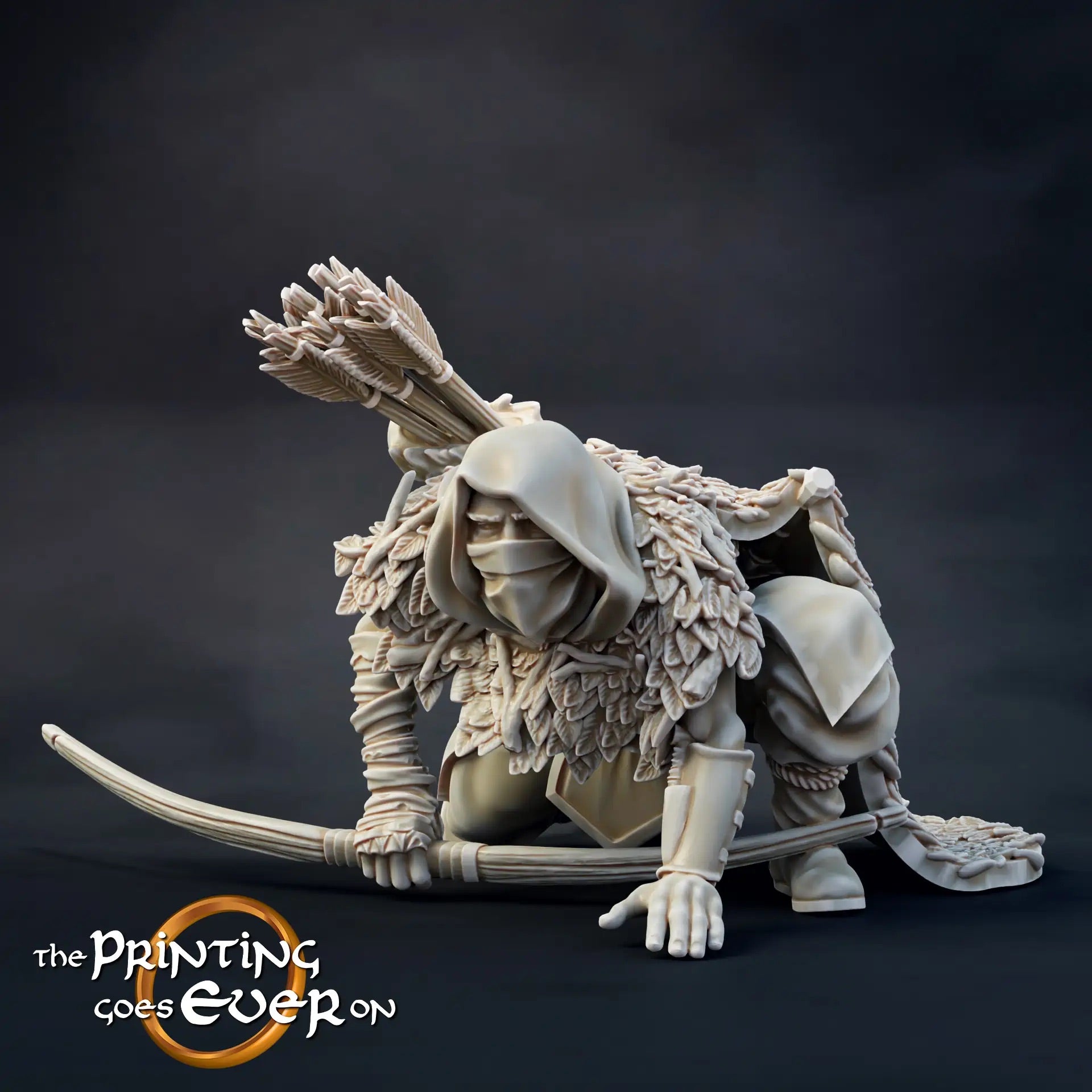 Photo du produit Tabletop 28mm The Printing Goes Ever On (TPGEO) 0 : Ranger du Nord : Ranger des terres forestières avec épée, lance et arc