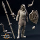 Photo produit Tabletop 28mm The Printing Goes Ever On (TPGEO) 0 : Elf modulaire : 2 guerriers elfes avec différentes armes - épée, bouclier, lance, arc