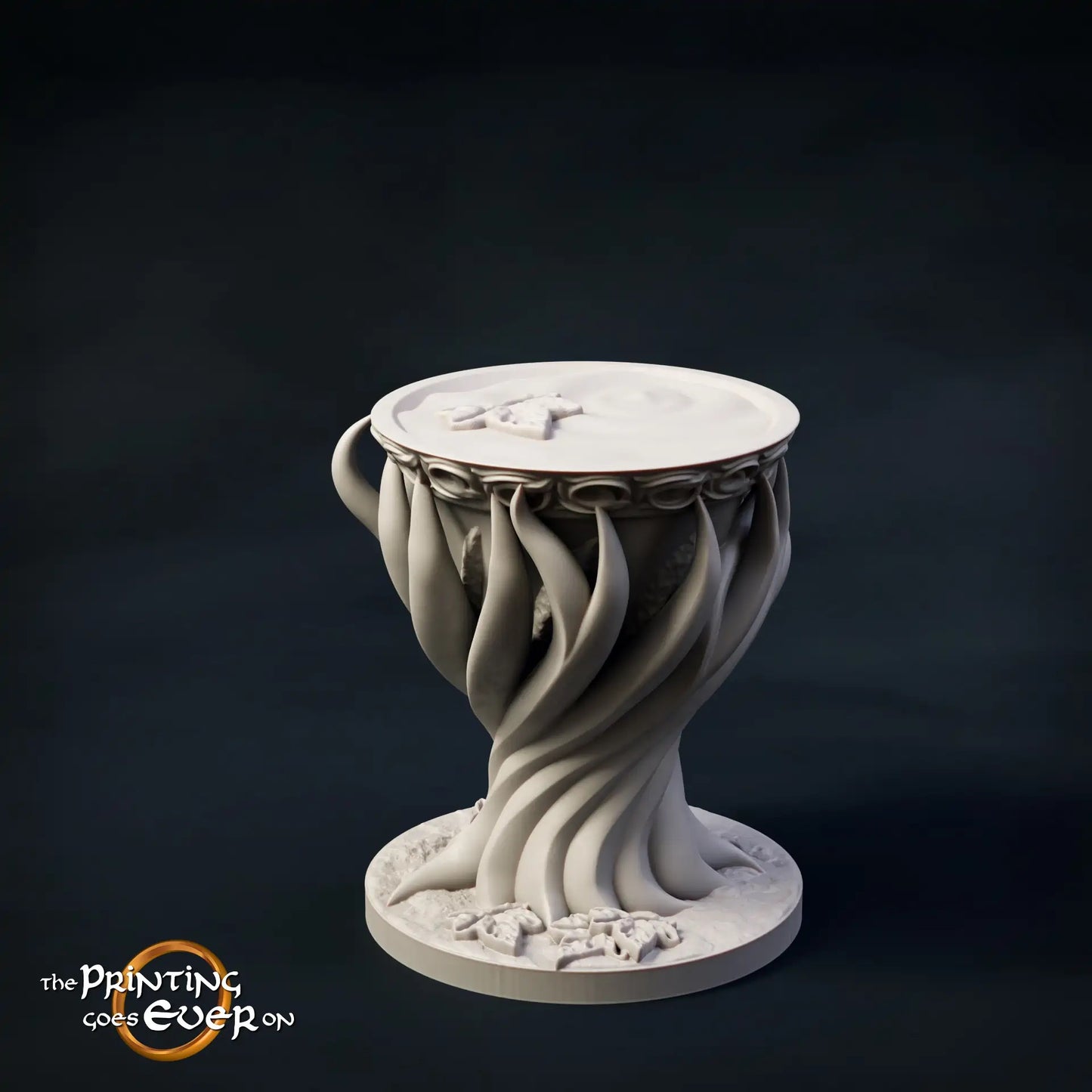 Photo du produit Tabletop 28mm The Printing Goes Ever On (TPGEO) 0 : Roi et Reine des Elfes : Souverains elfes avec fontaine - Époux et Épouse