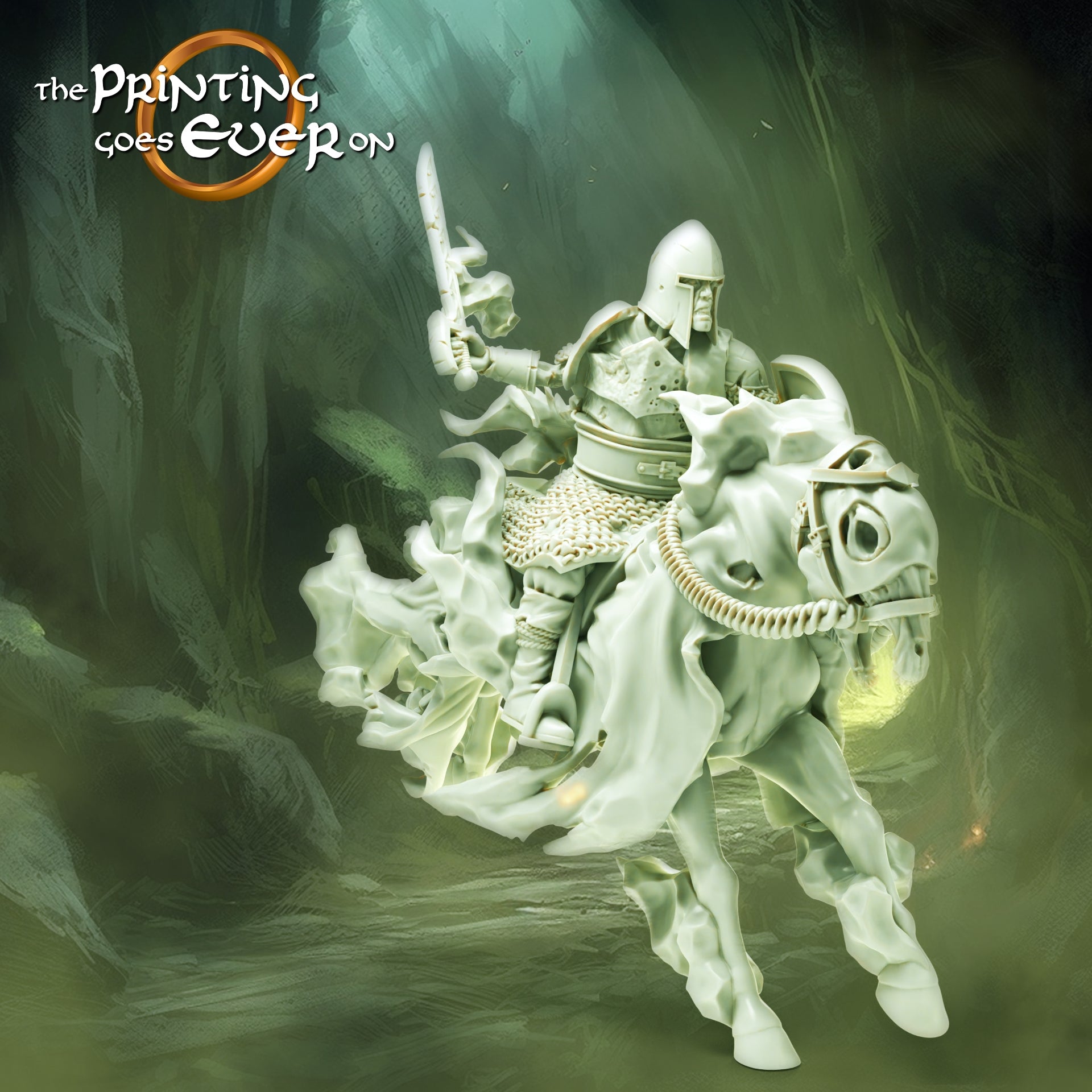 Photo du produit Tabletop 28mm The Printing Goes Ever On (TPGEO) 0: Cavalier Fantôme : Guerrier des Morts - Armée des Damnés et Voleurs