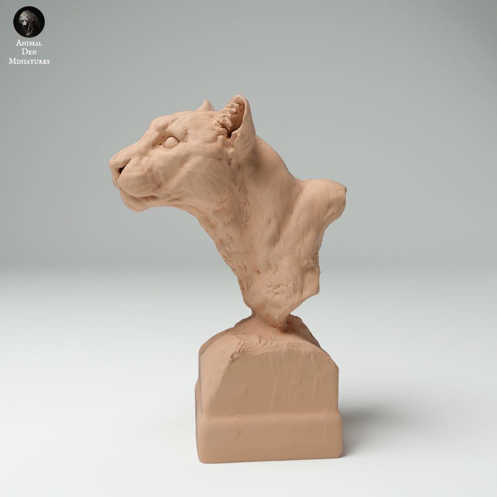 Photo produit 2 : figurine animale sauvage : panthère nébuleuse - buste (25_02_05)