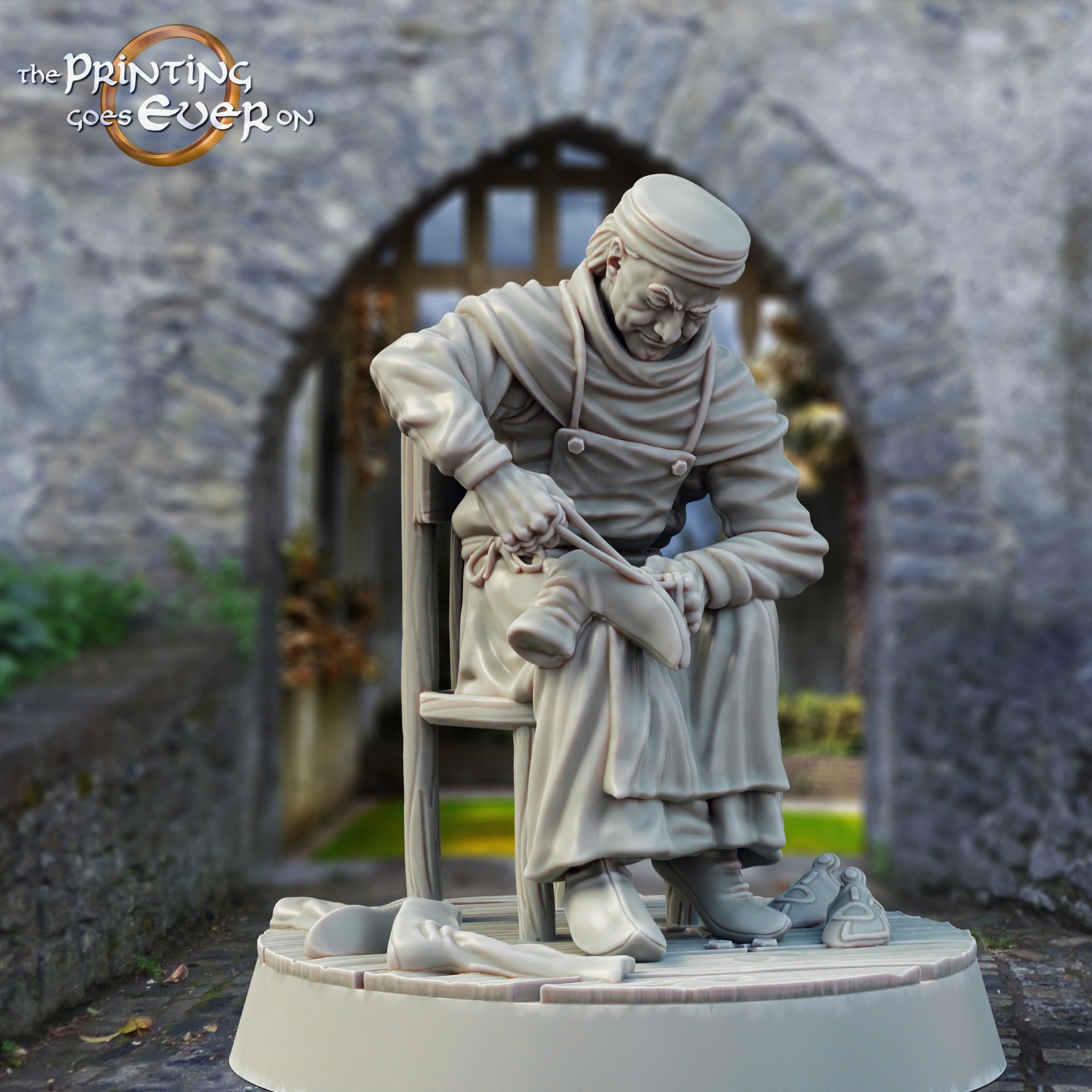 Photo du produit Tabletop 28mm The Printing Goes Ever On (TPGEO) 0: Habitants médiévaux: Forgeron, Bûcheron, Boulanger, Sculpteur, Cordonnier, Nobles, Enfants