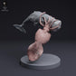 Photo du produit figurine animale Animal Den Miniatures 3 : figurine d’animal marin : calmar colossal combattant un cachalot (25_04_09)