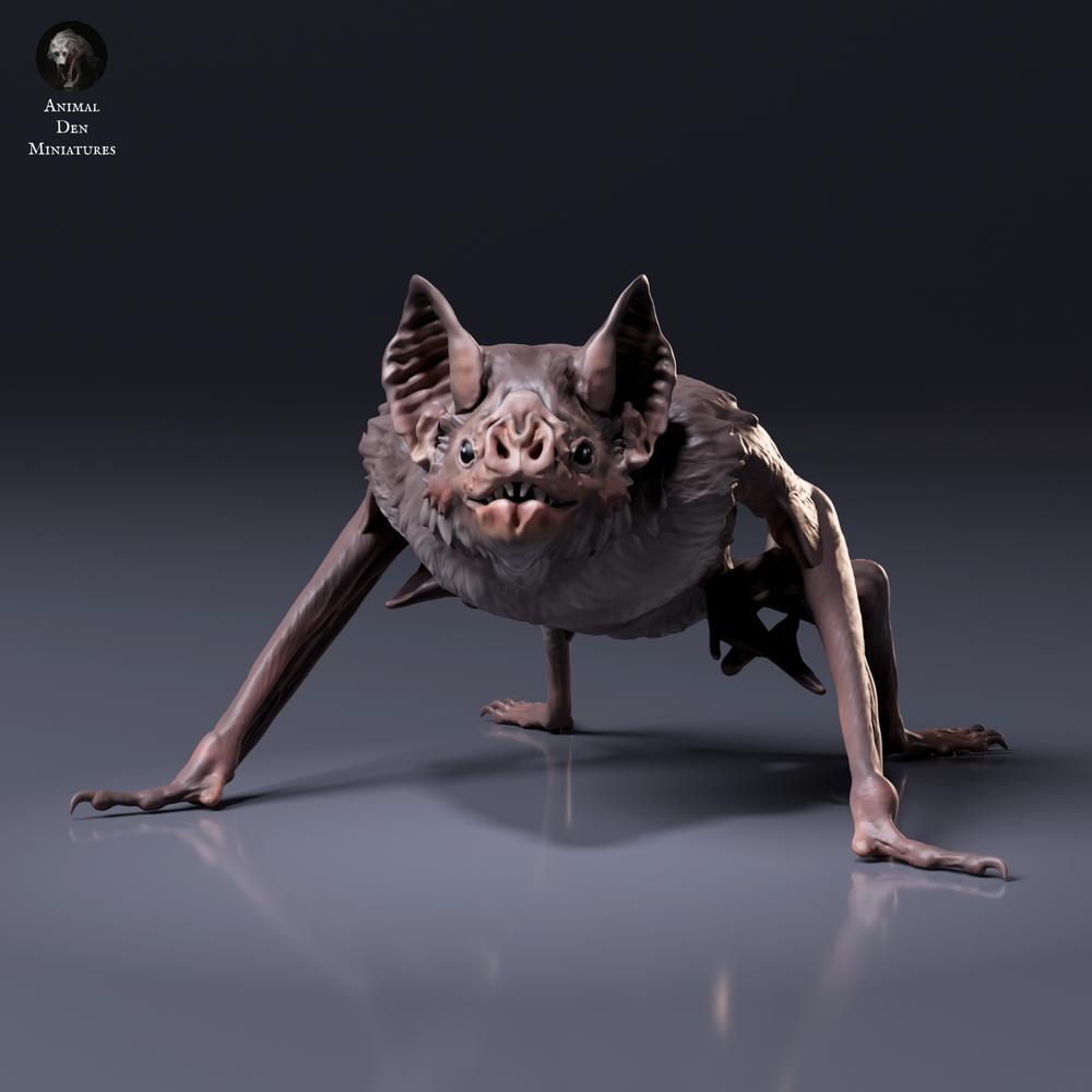 Photo du modèle animalier Animal Den Miniatures 5 : modèle animalier : vampire commun accroupi (26_10_04)