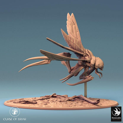 Photo de produit Tabletop 28mm Lord of the Print (LotP) 0 : Miniature Tabletop : Créature insectoïde volante - Mante avec bras en faucille, créature de nuée, Guêpe géante (24_07_D8)
