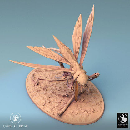 Photo de produit Tabletop 28mm Lord of the Print (LotP) 0 : Miniature de Tabletop : Bestiole volante insectoïde - créature mante avec bras en faucille, créature de nuée, guêpe géante (24_07_D8)