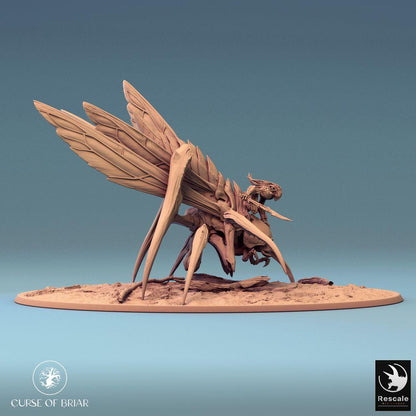 Photo de produit Tabletop 28mm Lord of the Print (LotP) 0 : Miniature de Tabletop : Cavalier insecte sur mante géant, cavalier guêpe, cavalier essaim, bête chitineuse comme monture, monstre boss (24_07_D6)