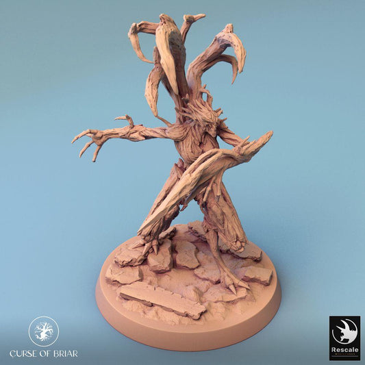 Image du produit Tabletop 28mm Lord of the Print (LotP) 0 : Figurine Fantaisie : Créature Arbre Gardien de la Forêt en Attaque, Golem de Plantes, Woodfey Attaque (24_07_A1)