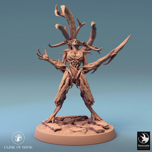 Photo de produit Tabletop 28mm Lord of the Print (LotP) 0 : Miniature Tabletop : Woodfey Waldgeist-Treant, Dornenfürst, Naturel Démon (24_07_A2)