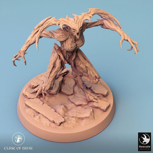 Photo de produit Tabletop 28mm Lord of the Print (LotP) 0 : Miniature Tabletop : Esprit de la forêt (Wood Fey), Golem d'arbre, Élémentaire de bois (24_07_A10)